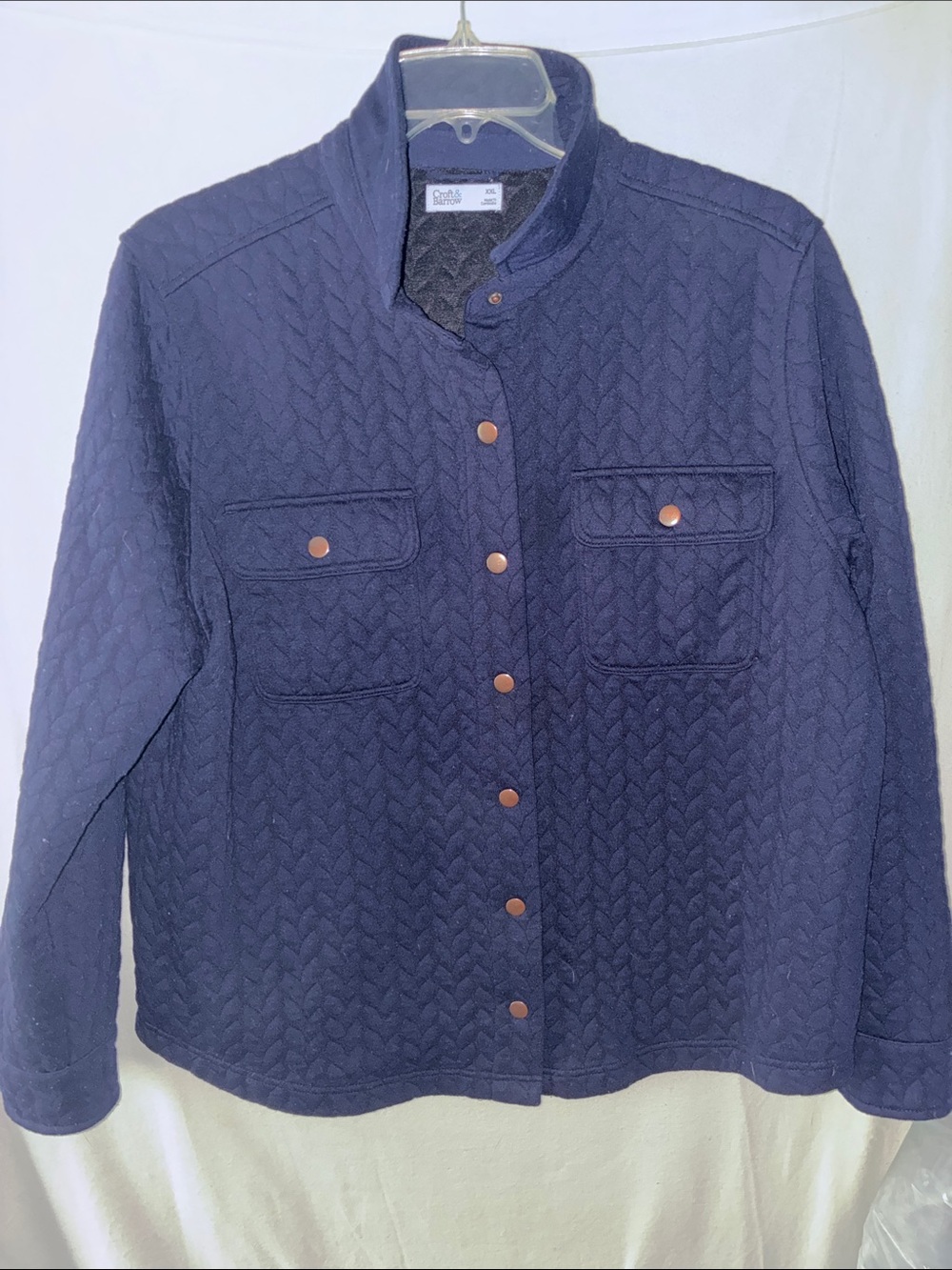 croft & barrow navy quilted jacket